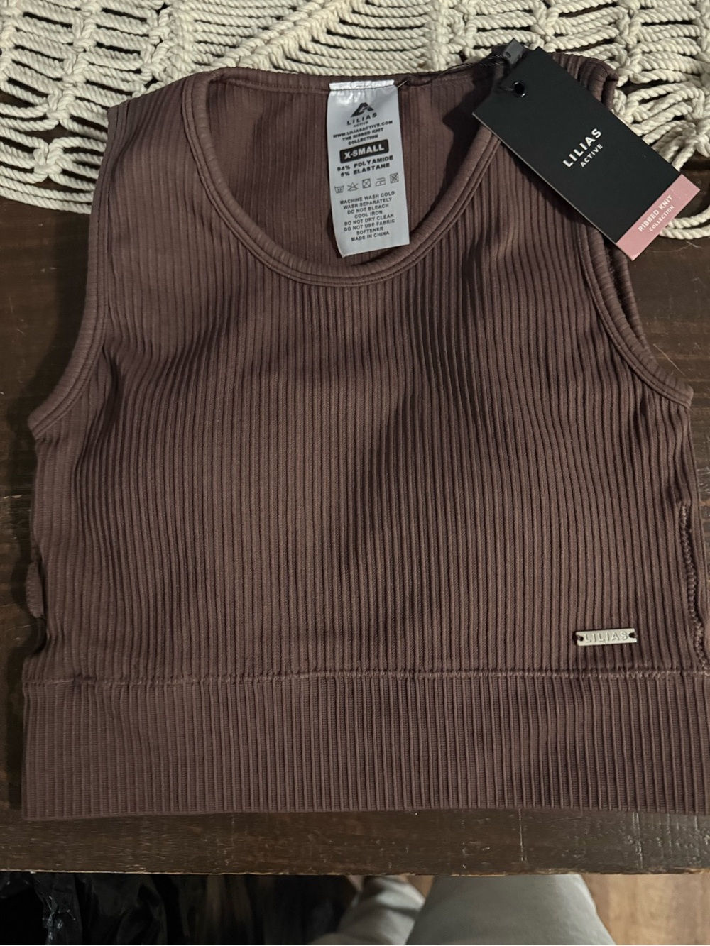 Women's Ribbed Tank Top in Chocolate Brown